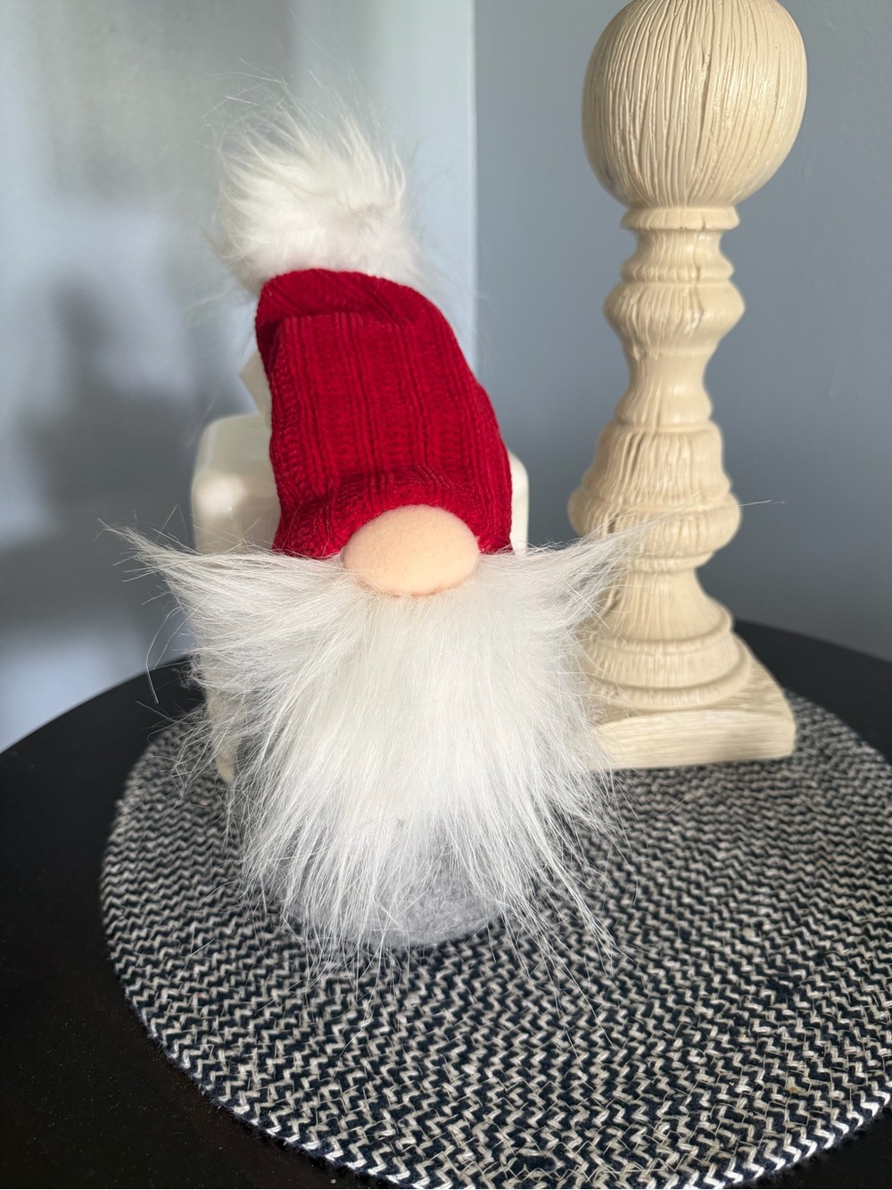 Festive Red knit just on Bearded Gnome
